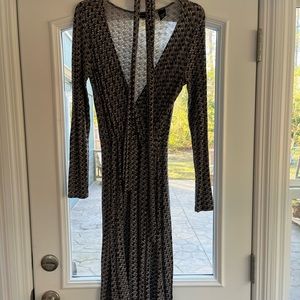 NY&C Houndstooth Wrap Dress